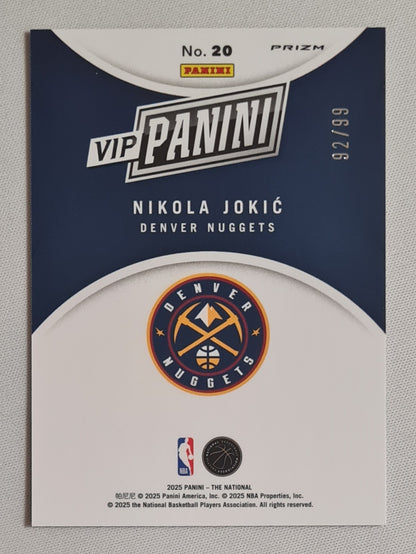 Nikola Jokic - 2025 Panini National VIP Panini Red Ice Denver Nuggets #20 /99