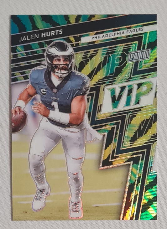 Jalen Hurts - 2025 Panini The National VIP Panini Philadelphia Eagles Prizm Football - Gold Pack Baja Tiger #31