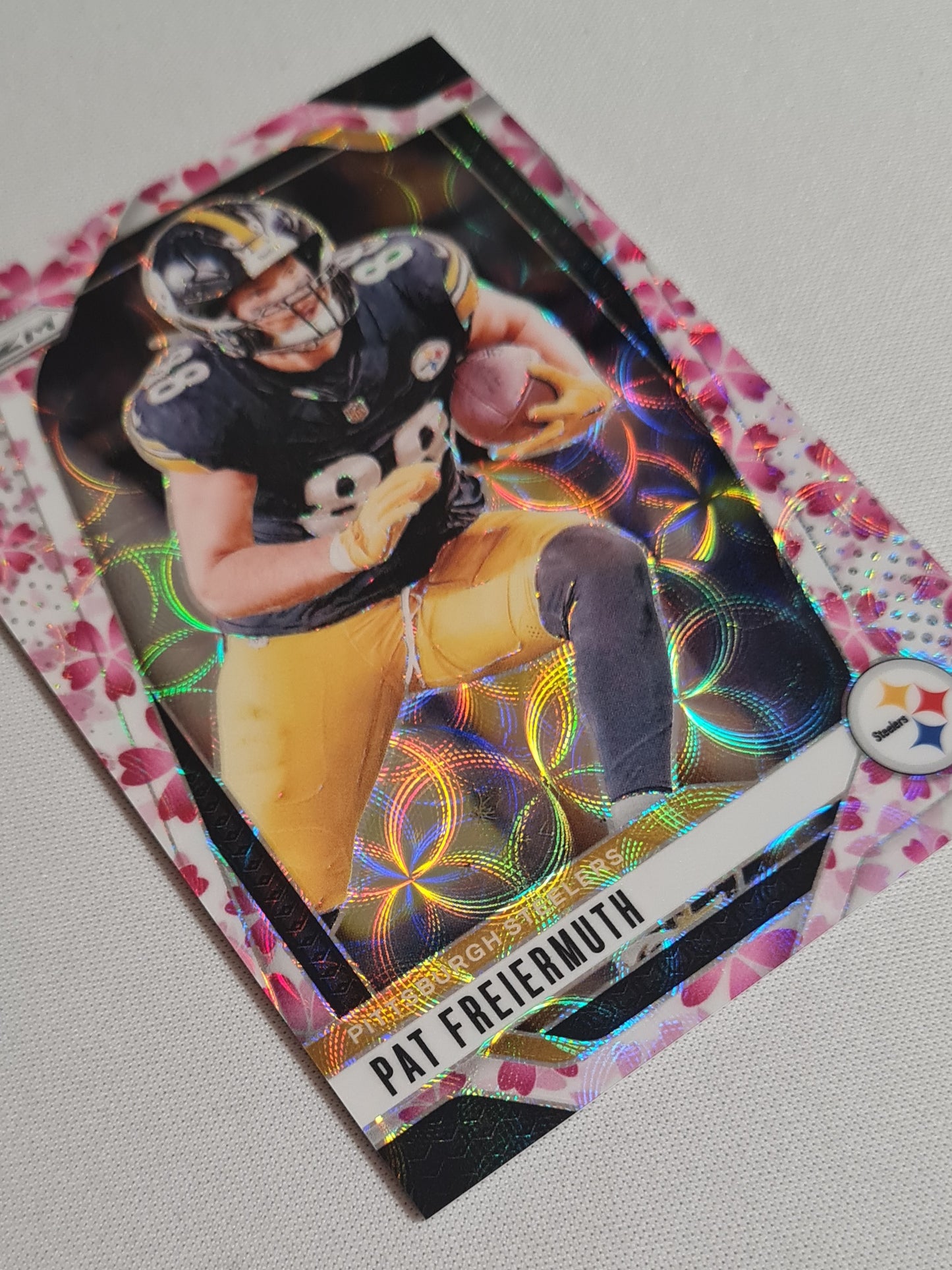Pat Freiermuth - 2024 Panini Prizm Football NFL Pittsburgh Steelers Football #244 Cherry Blossom /15