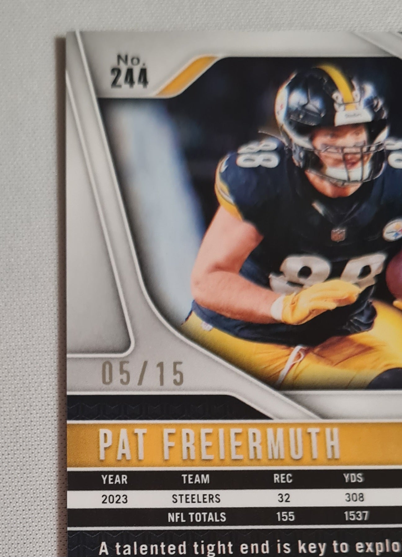 Pat Freiermuth - 2024 Panini Prizm Football NFL Pittsburgh Steelers Football #244 Cherry Blossom /15