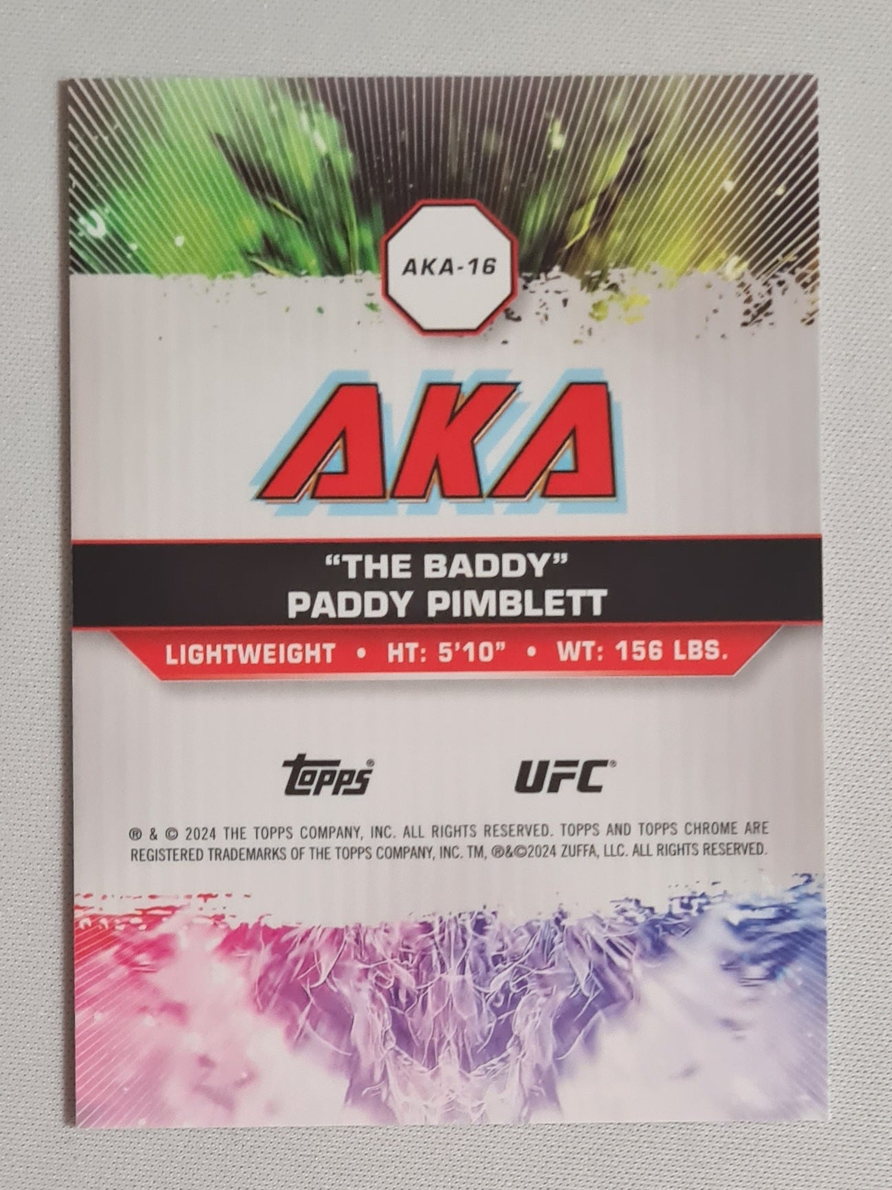 Paddy Pimblett "the Baddy" - 2024 Topps Chrome UFC The Baddy #AKA-16