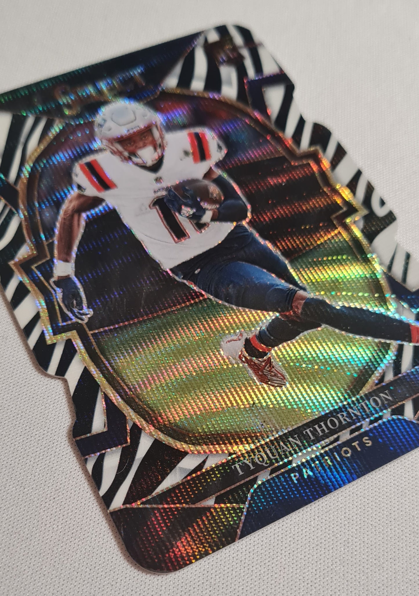 Tyquan Thornton - 2022 Panini Select Football NFL New England Patriots (RC)#93 Concourse Level - Die Cut Zebra Prizm