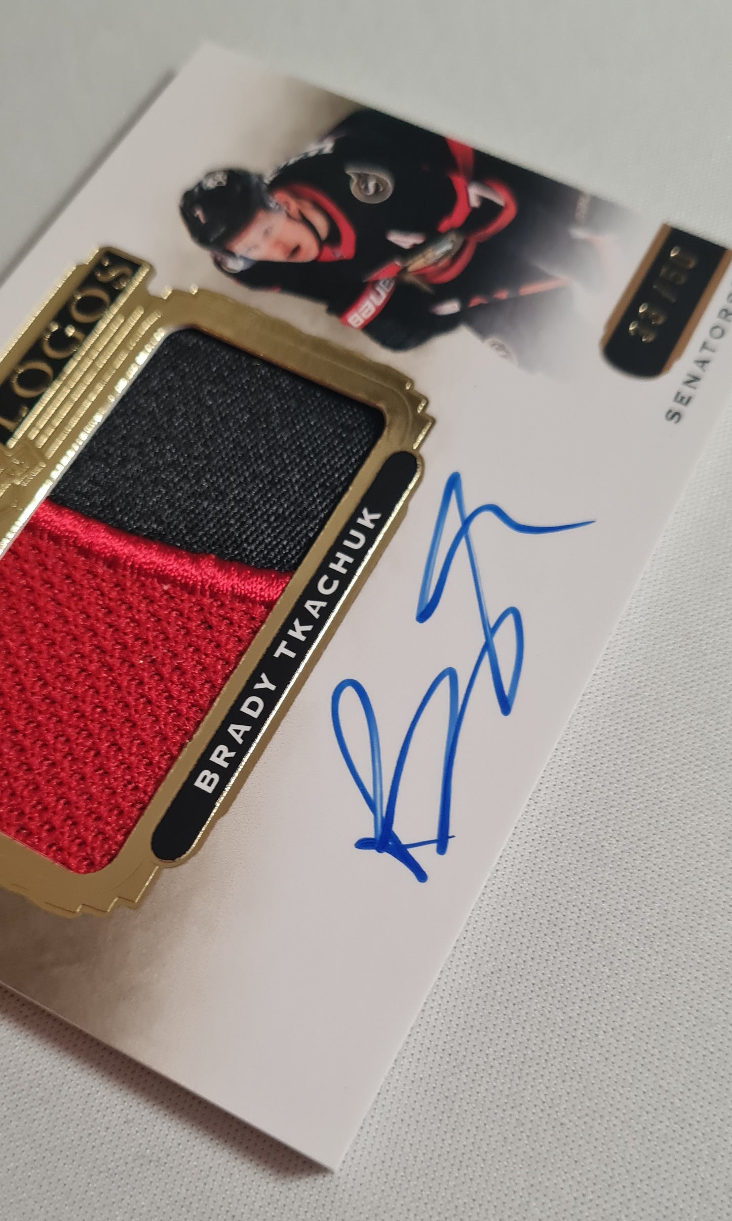 Brady Tkachuk - 2020/21 Upper Deck - The Cup Hockey - Limited Logos - #LL-BT NHL Senators /Patch /50 on card Autograph!