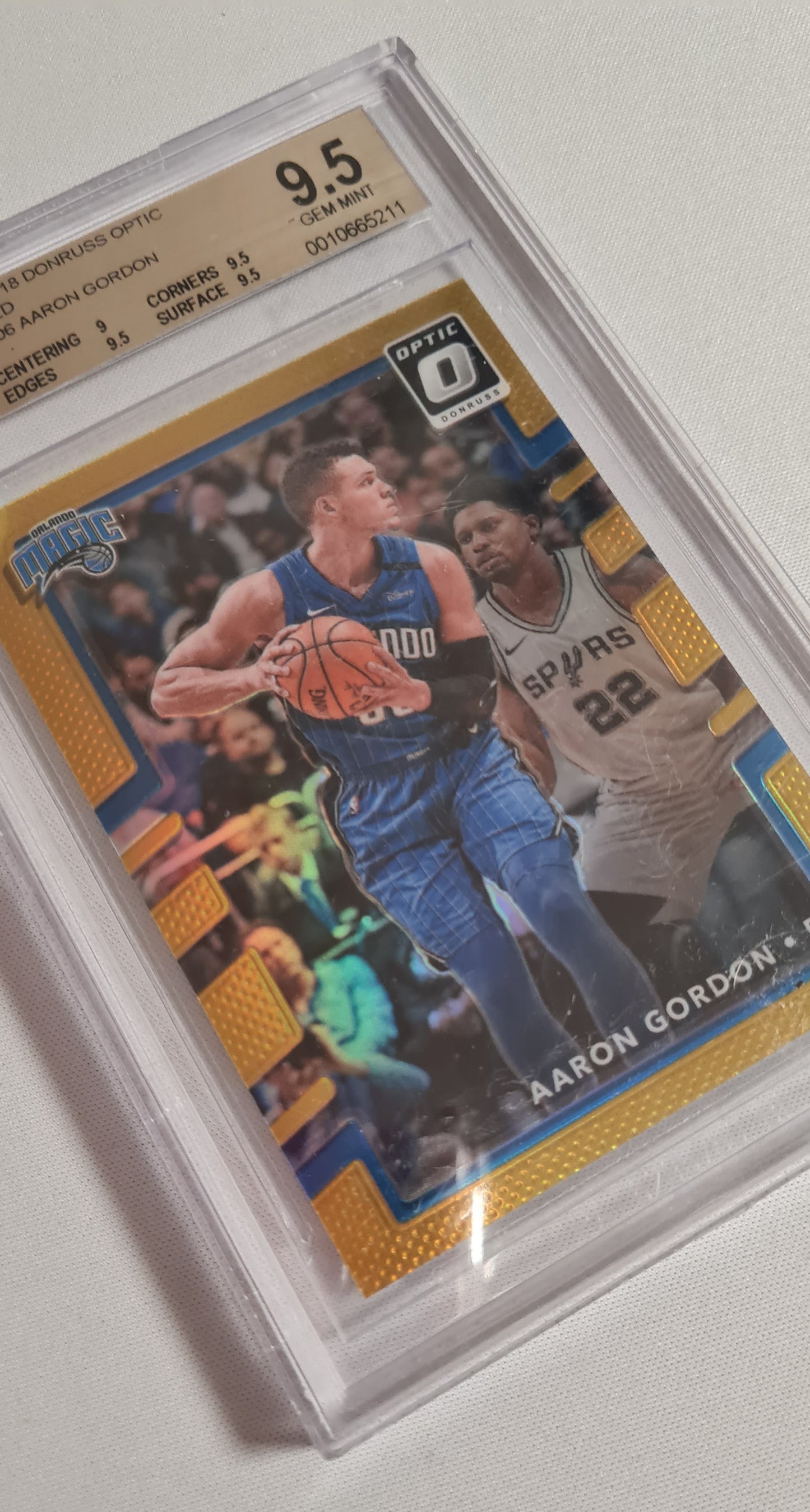 Aaron Gordon - 2017/18 Panini Donruss Optic Basketball NBA Orlando Magic #106 Gold /10 Beckett 9.5 GEM MINT