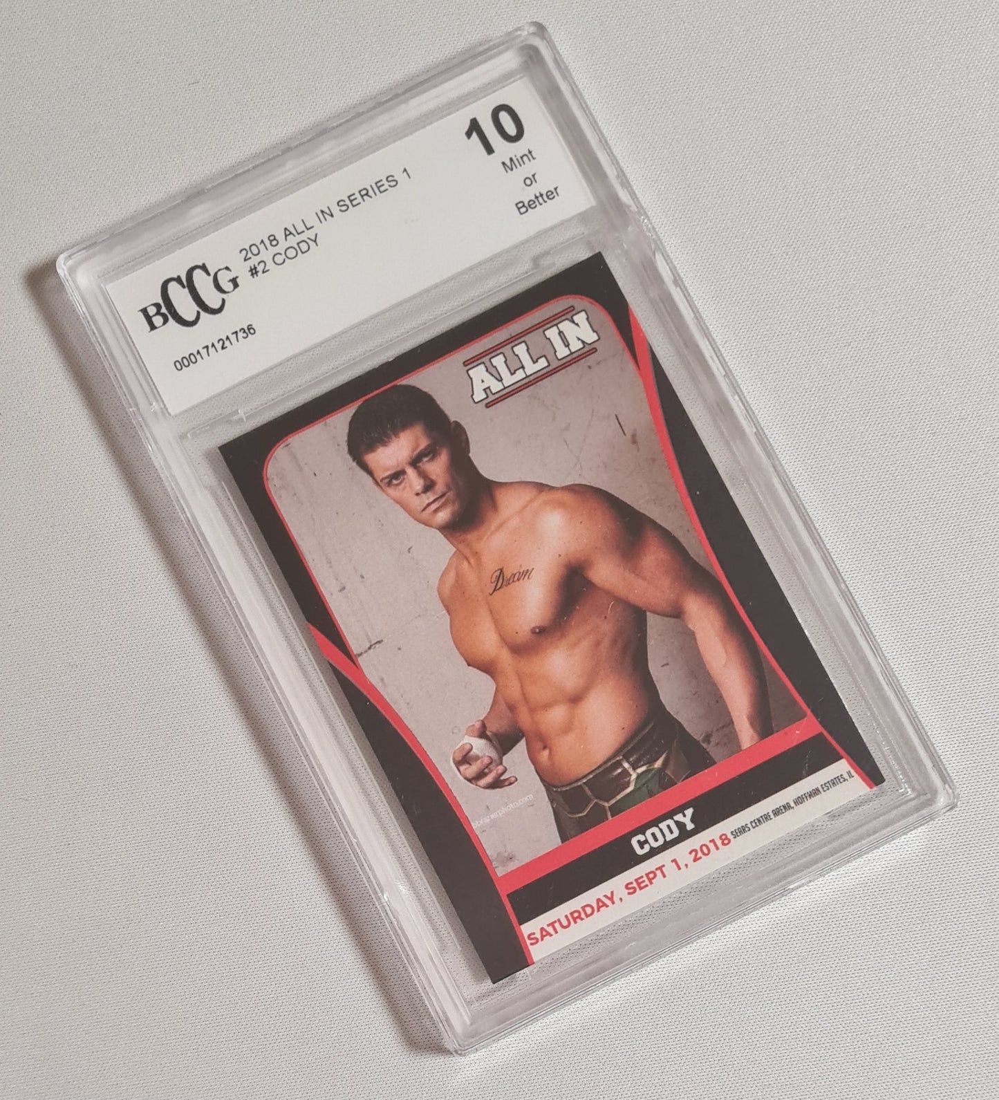 Cody Rhodes - 2018 All in Series 1 #2 BCCG 10 Mint