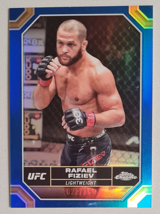 Rafael Fiziev - 2024 Topps Chrome UFC Fighter Lightweight #159 Blue Refractor /150