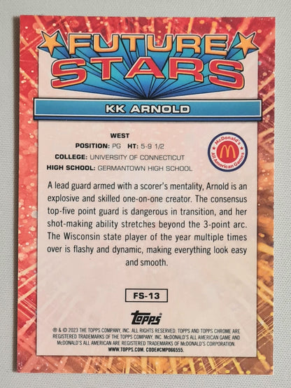 KK Arnold - 2023 Topps Chrome WNBA Future Stars - All American Games #FS-13-UConn