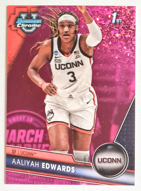 Aaliyah Edwards - 2023-24 Topps Bowman Chrome University #19 Fuchsia Mini Diamond /150