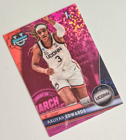 Aaliyah Edwards - 2023-24 Topps Bowman Chrome University #19 Fuchsia Mini Diamond /150