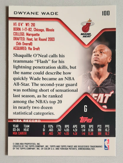 Dwyane Wade - 2005 Topps Finest Basketball NBA Miami Heat #100
