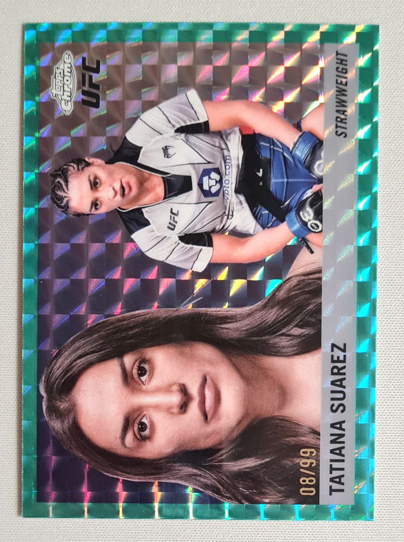 Titiana Suarez - 2025 Topps Chrome UFC Womens Fighter Strawweight #55T-3 Aqua Geometric /99