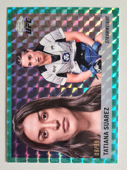 Titiana Suarez - 2025 Topps Chrome UFC Womens Fighter Strawweight #55T-3 Aqua Geometric /99