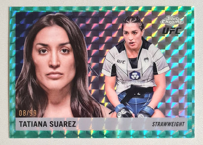 Titiana Suarez - 2025 Topps Chrome UFC Womens Fighter Strawweight #55T-3 Aqua Geometric /99