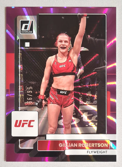 Gillian Robertson - 2023 Panini Donruss UFC Women Fighter Flyweight #173 Purple Laser /99