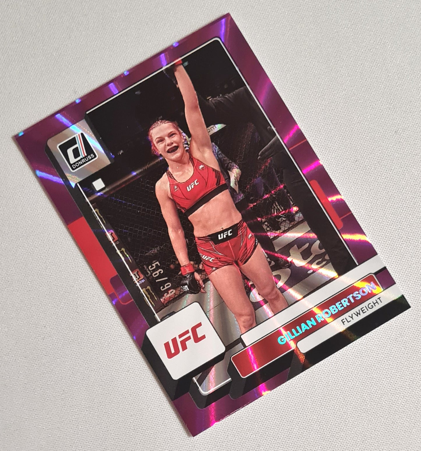 Gillian Robertson - 2023 Panini Donruss UFC Women Fighter Flyweight #173 Purple Laser /99