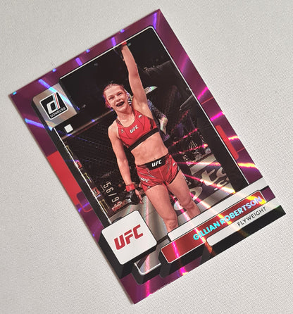 Gillian Robertson - 2023 Panini Donruss UFC Women Fighter Flyweight #173 Purple Laser /99