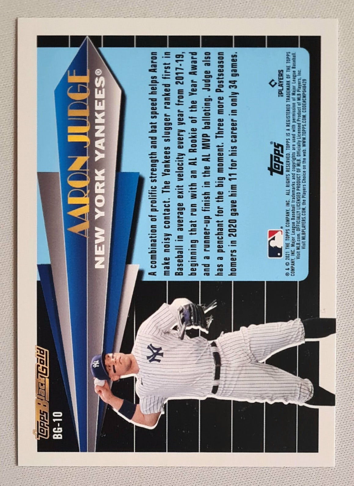 Aaron Judge - 2021 Topps Black Gold Baseball MLB NY Yankees #BG-10