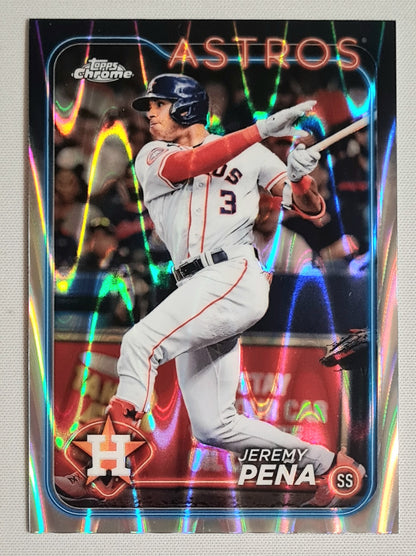 Jeremy Pena - 2024 Topps Chrome Baseball MLB Houston Astros #244 Raywave Refractor