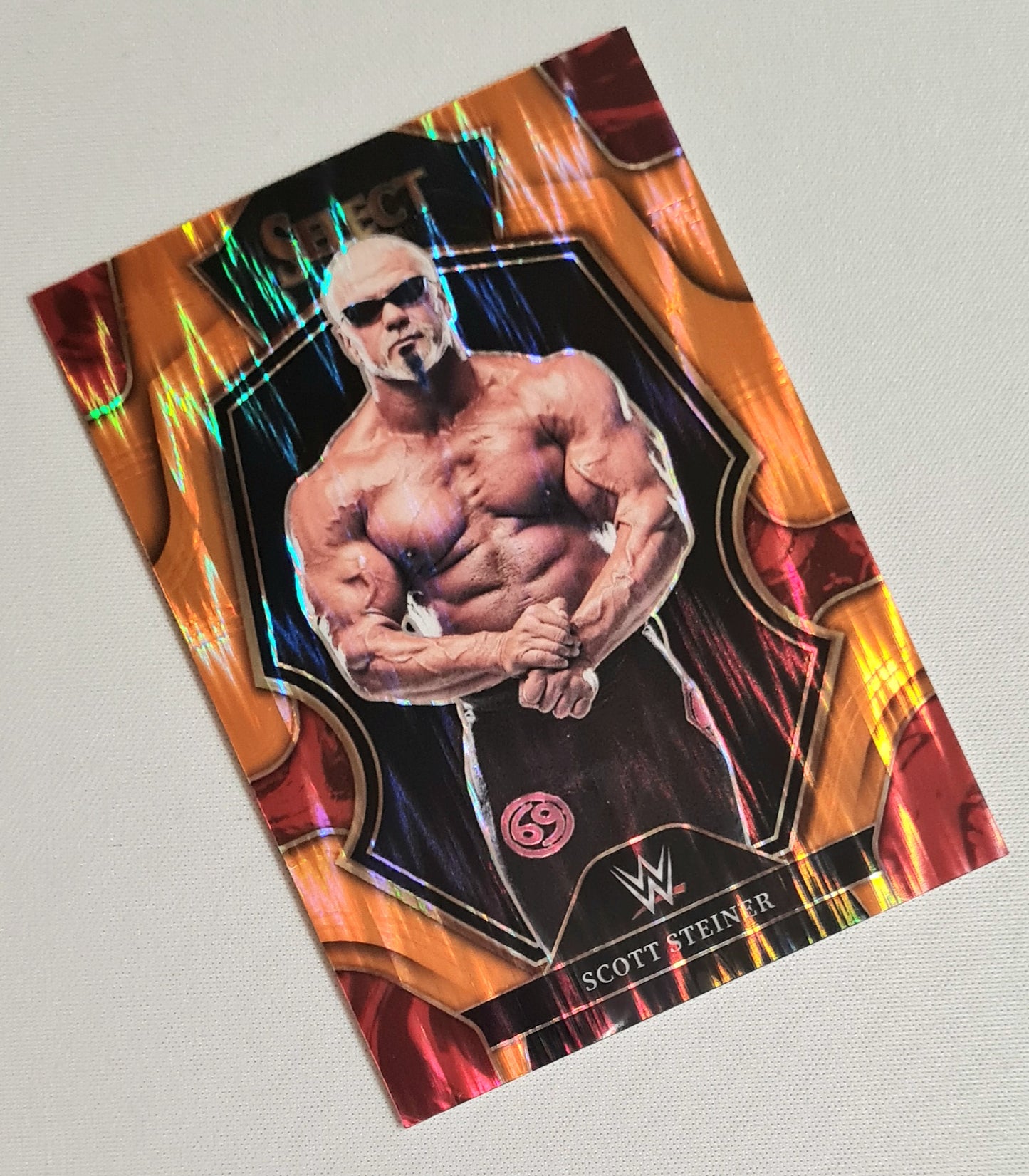 Scott Steiner - 2023 Panini Select WWE Wrestling Legends Prizm #190 Orange Flash Prizm