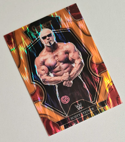 Scott Steiner - 2023 Panini Select WWE Wrestling Legends Prizm #190 Orange Flash Prizm