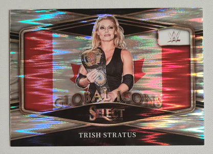 Trish Stratus - 2022 Panini Select WWE Wrestling Legends Global Icons #7 Flash Prizm