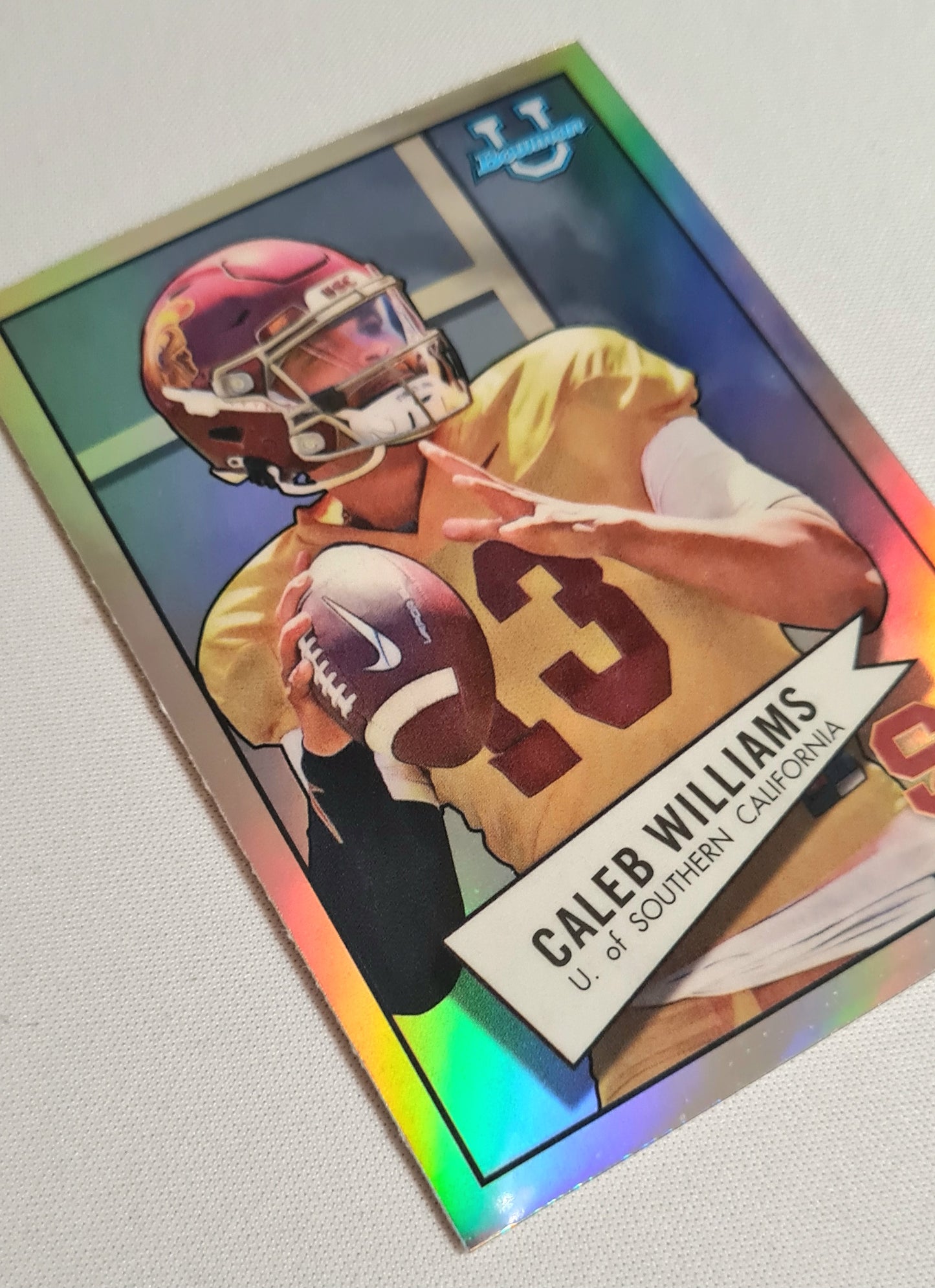 Caleb Williams - 2022 Topps Bowman University - U. of Southern California #52BF-4 Refractor
