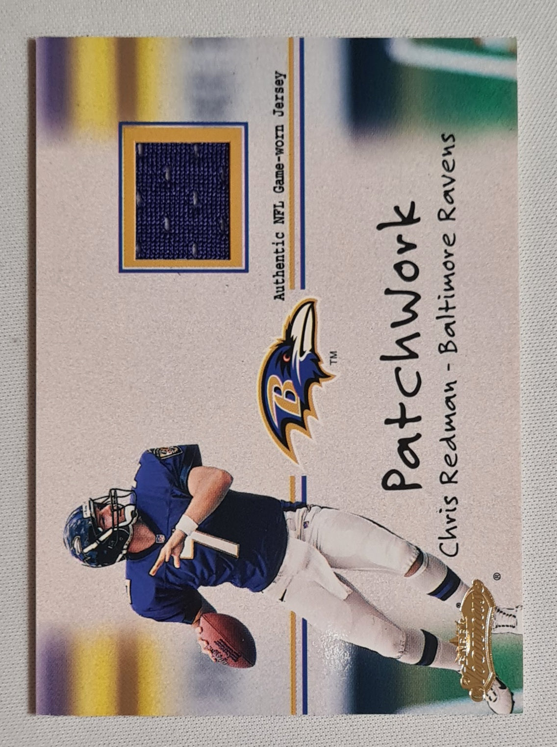 Chris Redman - 2001 Fleer Football Baltimore Ravens Patchwork /Patch (Authentic NFL Game-worn Jersey)