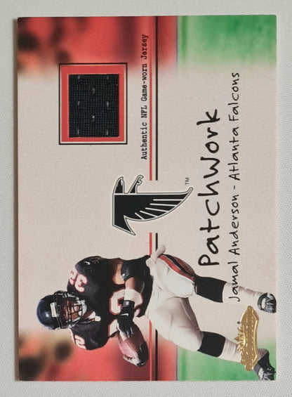Jamal Anderson - 2001 Fleer Football Atlanta Falcons Patchwork /Patch (Authentic NFL Game-worn Jersey)
