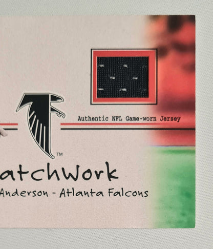 Jamal Anderson - 2001 Fleer Football Atlanta Falcons Patchwork /Patch (Authentic NFL Game-worn Jersey)