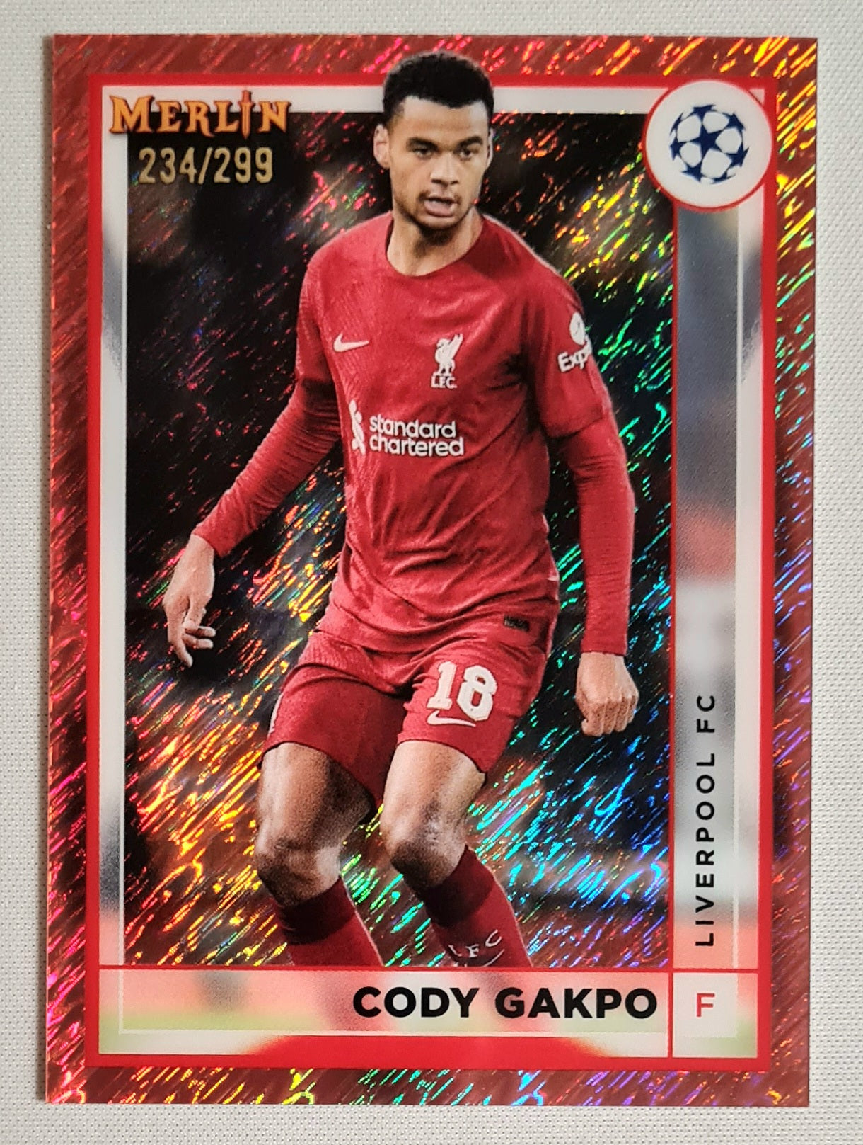 Cody Gakpo - 2023 Topps Merlin Collection Liverpool FC #84 Rose Gold Shimmer /299