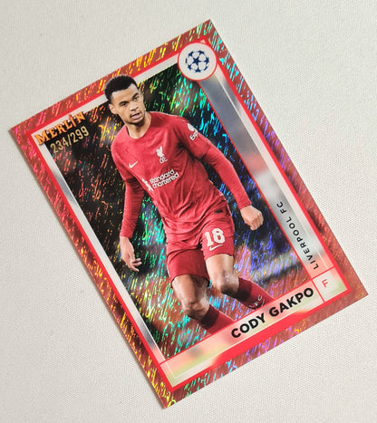 Cody Gakpo - 2023 Topps Merlin Collection Liverpool FC #84 Rose Gold Shimmer /299