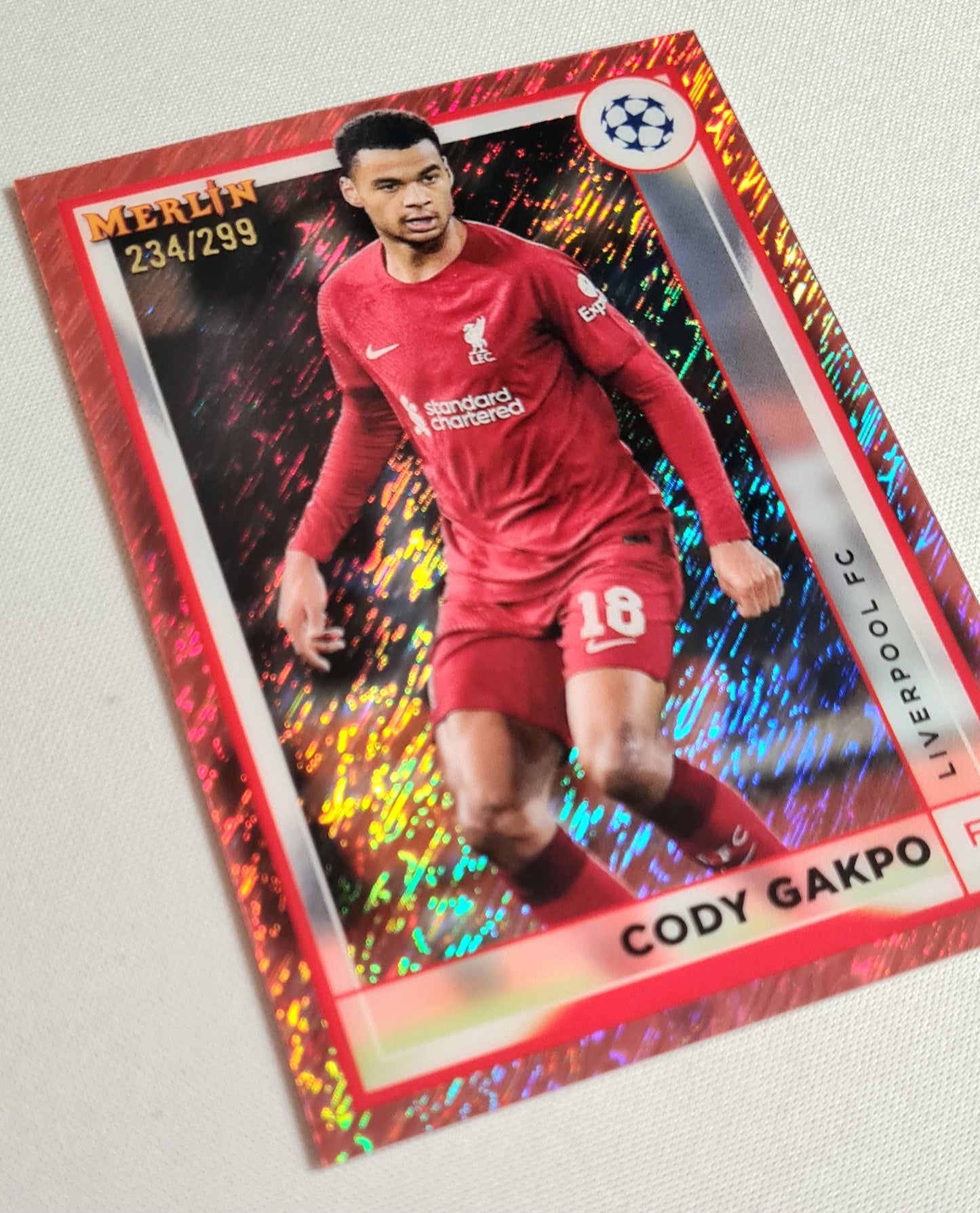 Cody Gakpo - 2023 Topps Merlin Collection Liverpool FC #84 Rose Gold Shimmer /299