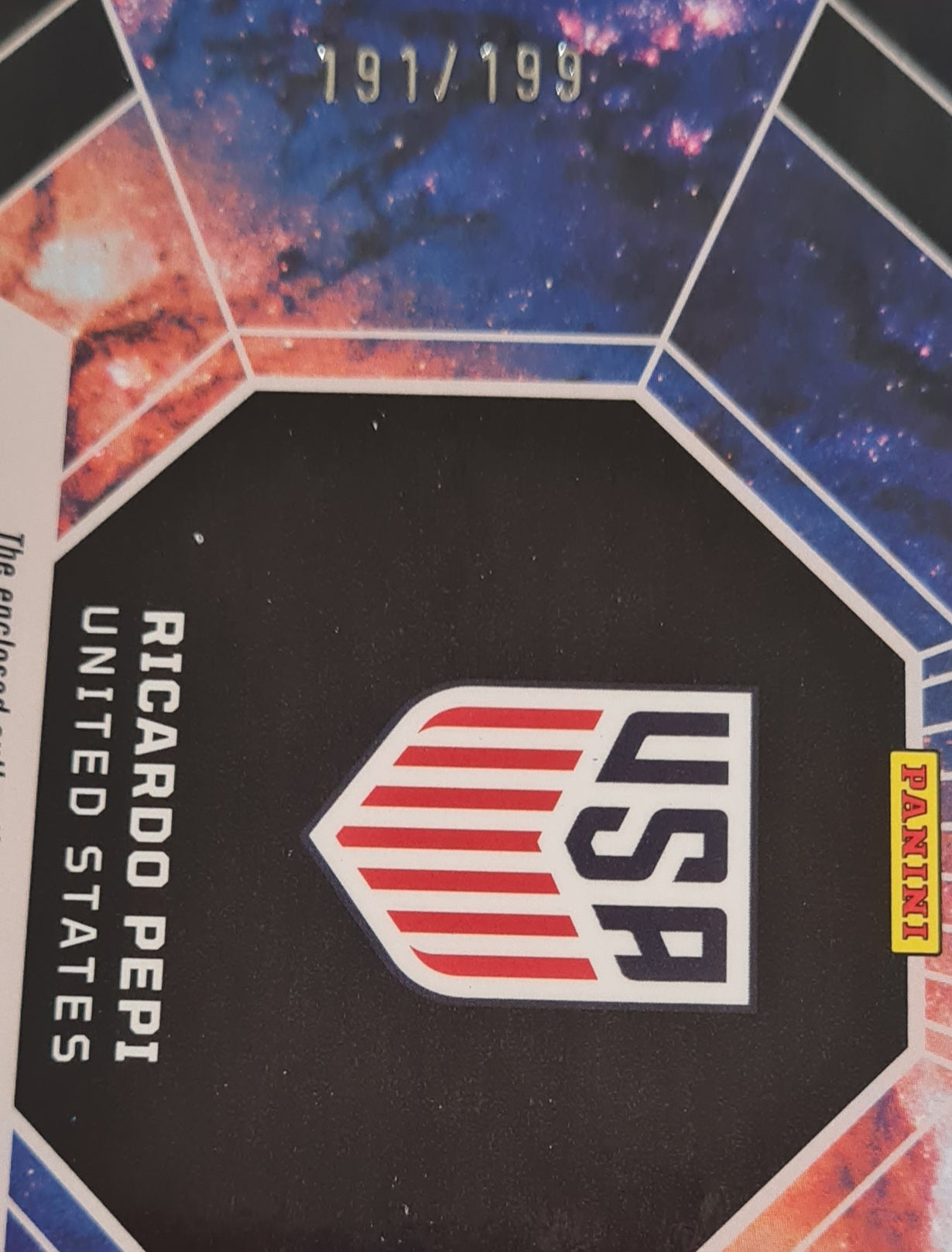 Ricardo Pepi - 2024/25 Panini Obsidian Soccer National Team USA Galaxy Gear #GG-RP /Patch /199
