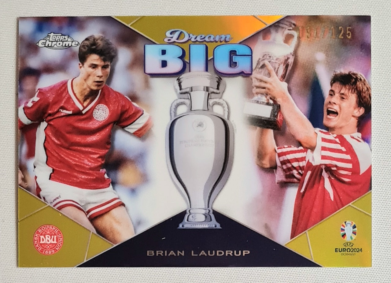 Brian Laudrup - 2024 Topps BIG Dreams National Team Denmark Euro 2024 #DB-2 Yellow Refractor /125