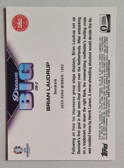 Brian Laudrup - 2024 Topps BIG Dreams National Team Denmark Euro 2024 #DB-2 Yellow Refractor /125