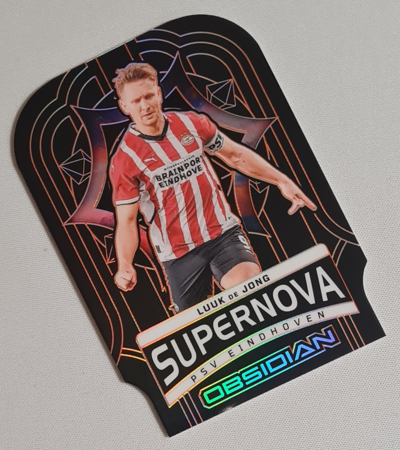 Luuk de Jong - 2024/25 Panini Obsidian Soccer PSV Eindhoven Supernova #9 Die Cut /75