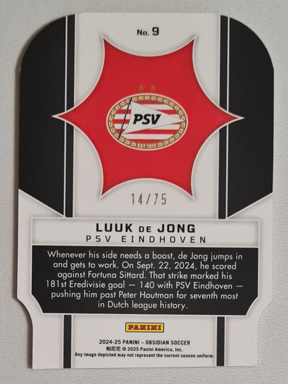 Luuk de Jong - 2024/25 Panini Obsidian Soccer PSV Eindhoven Supernova #9 Die Cut /75