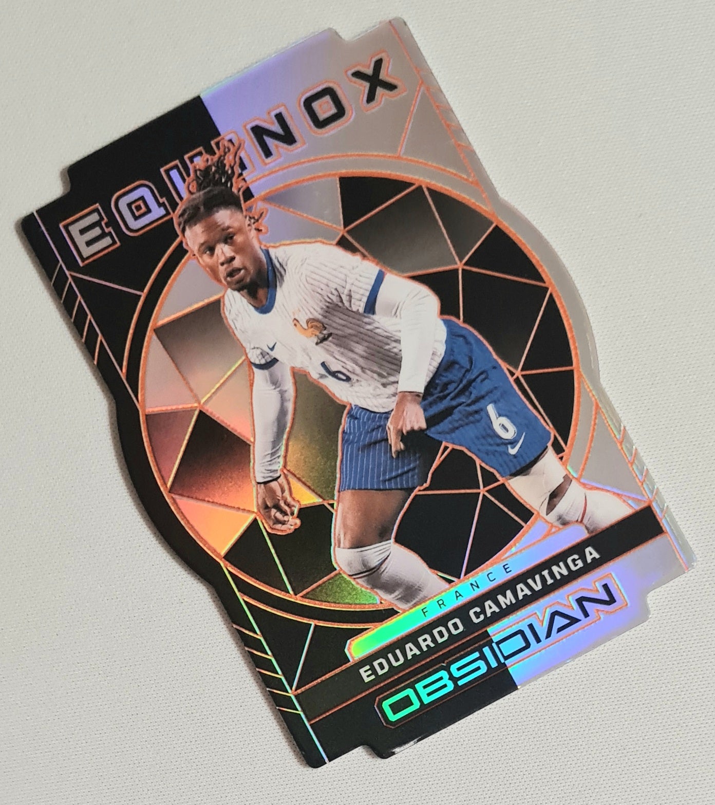 Eduardo Camavinga - 2024/25 Panini Obsidian Soccer National Team France Equinox #18 Die Cut  /75