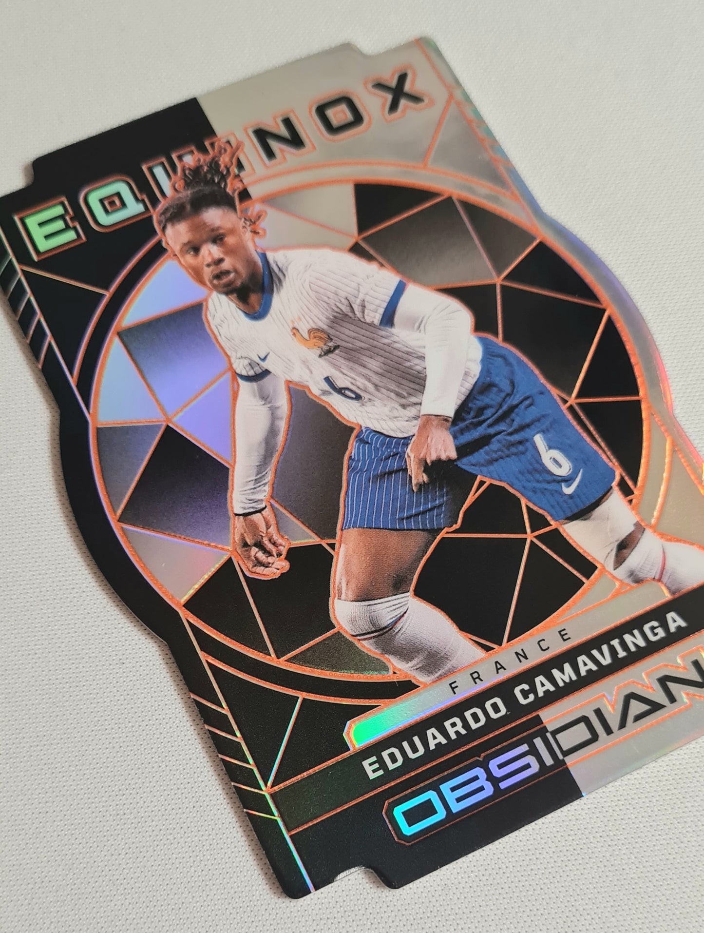 Eduardo Camavinga - 2024/25 Panini Obsidian Soccer National Team France Equinox #18 Die Cut  /75