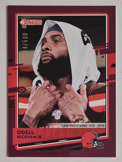 Odell Beckham Jr. - 2020 Panini Donruss Football NFL Cleveland Browns #73 Purple Photo Variation /500