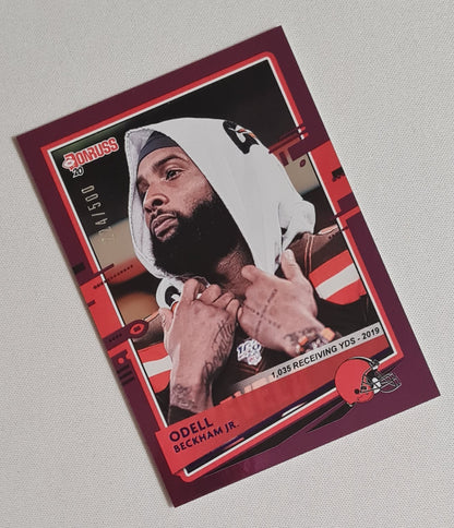 Odell Beckham Jr. - 2020 Panini Donruss Football NFL Cleveland Browns #73 Purple Photo Variation /500