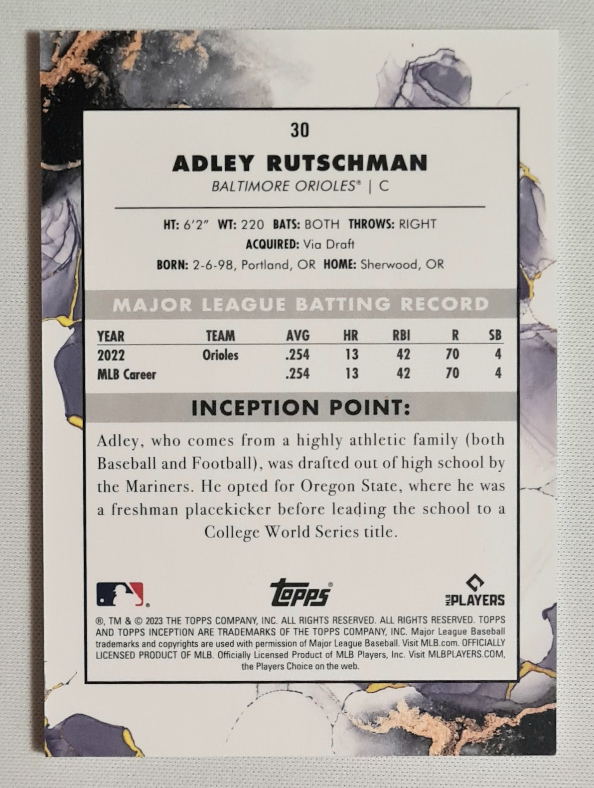 Adley Rutschman - 2023 Topps Baseball MLB Baltimore Orioles #30