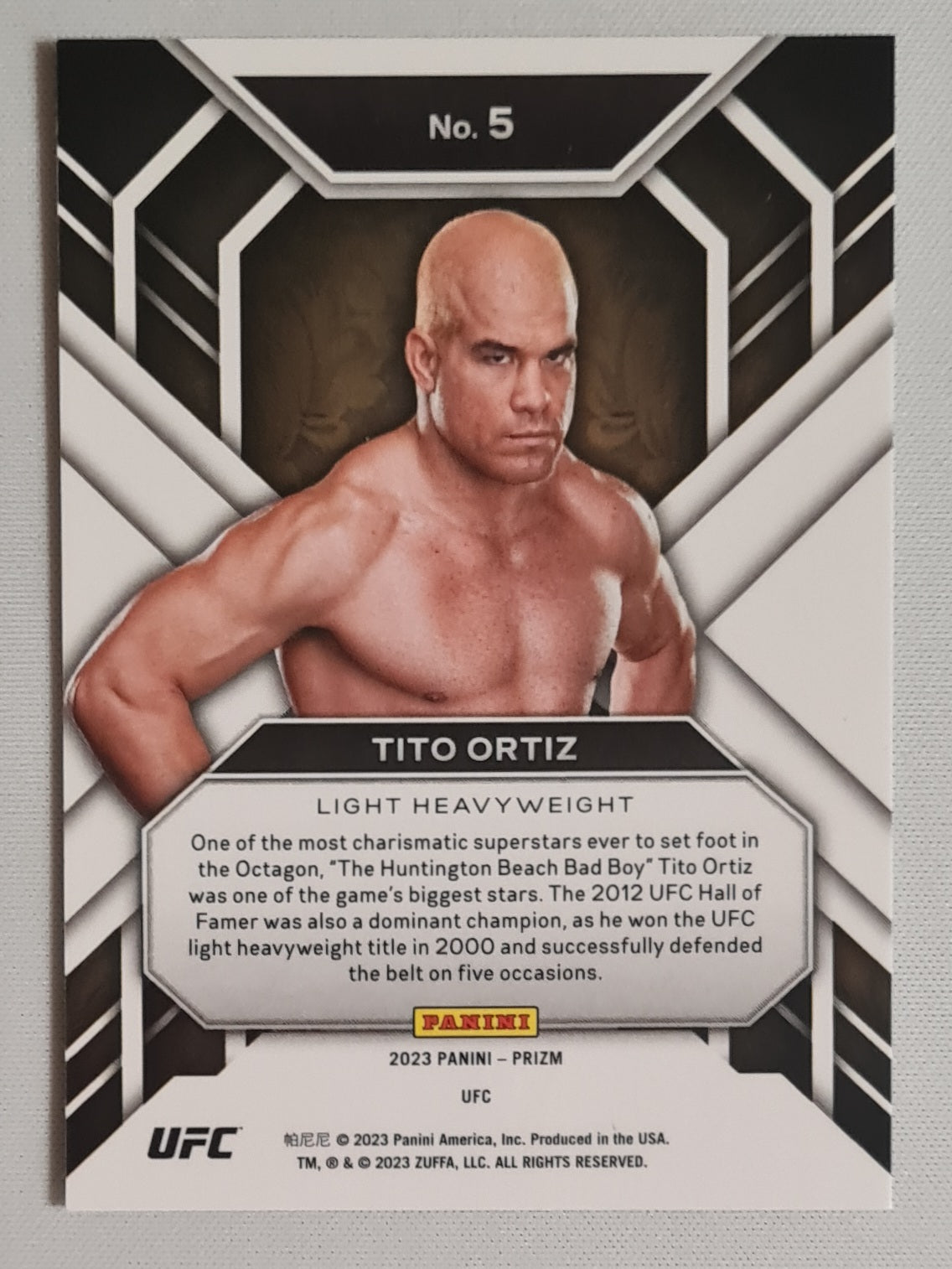 Tito Ortiz - 2023 Panini Prizm UFC Fighter Light Heavyweight Hall Monitors #5