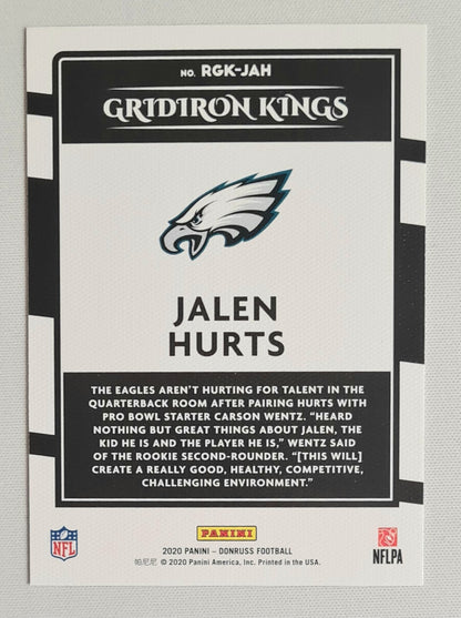 Jalen Hurts - 2020 Panini Donruss Football NFL Philadelphia Eagles Gridiron Kings #RGK-JAH