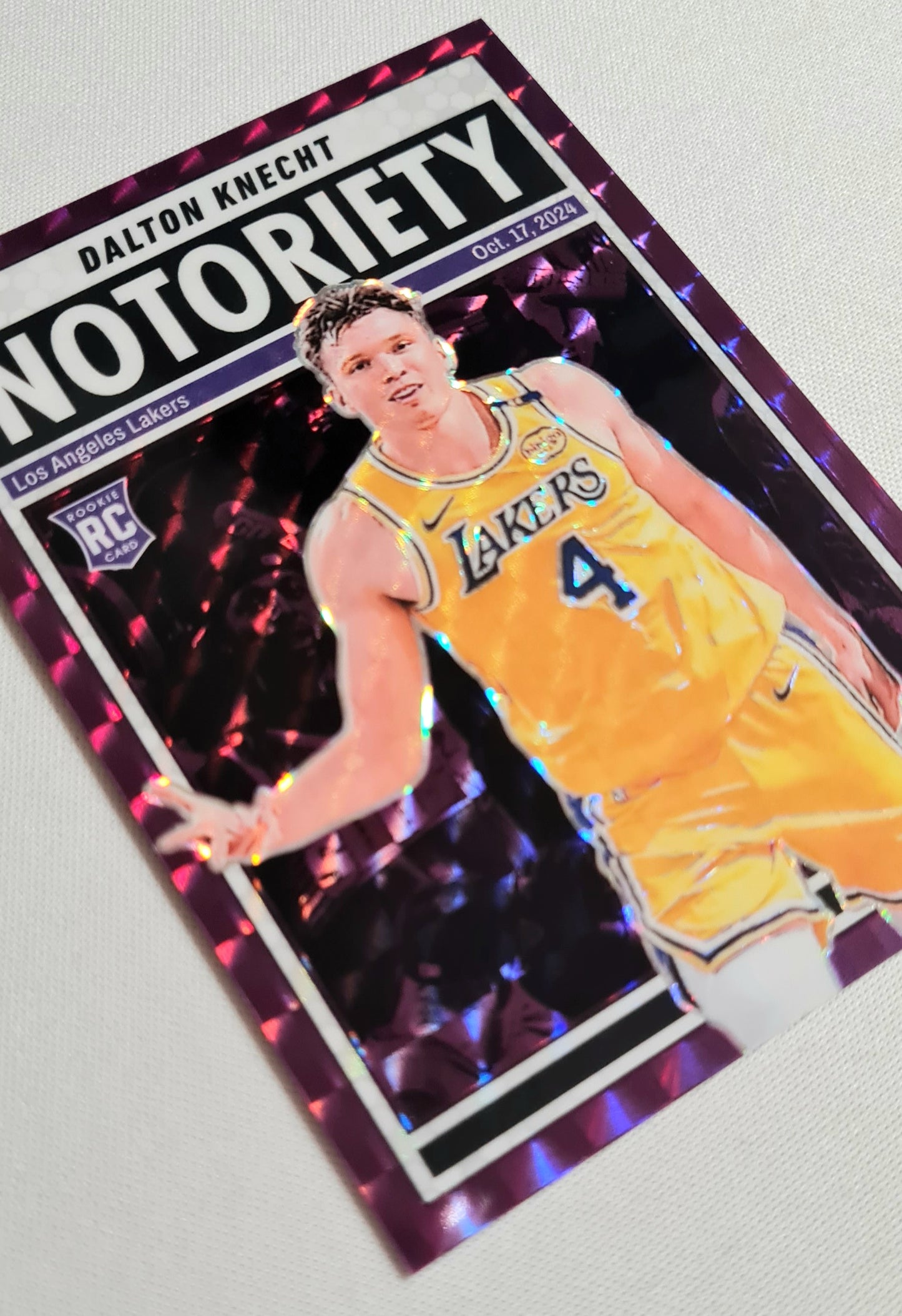 Dalton Knecht - 2024/25 Panini Mosaic Basketball NBA L.A. Lakers Notoriety #4 Purple Prizm /99