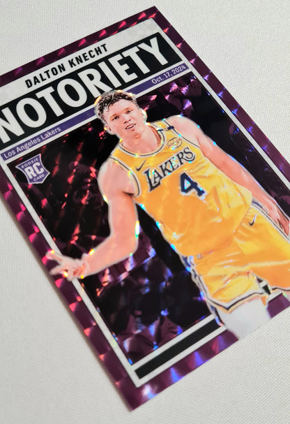 Dalton Knecht - 2024/25 Panini Mosaic Basketball NBA L.A. Lakers Notoriety #4 Purple Prizm /99