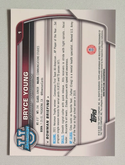Bryce Young - 2022  Topps U Bowman University of Alabama #1