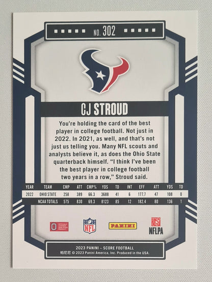 C.J. Stroud - 2023 Panini Score Football NFL Houston Texans #302