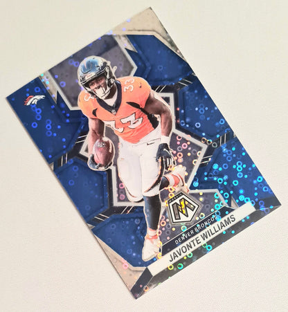 Javonte Williams - 2022 Panini Mosaic Football NFL Denver Broncos #61 Blue Disco Prizm /75