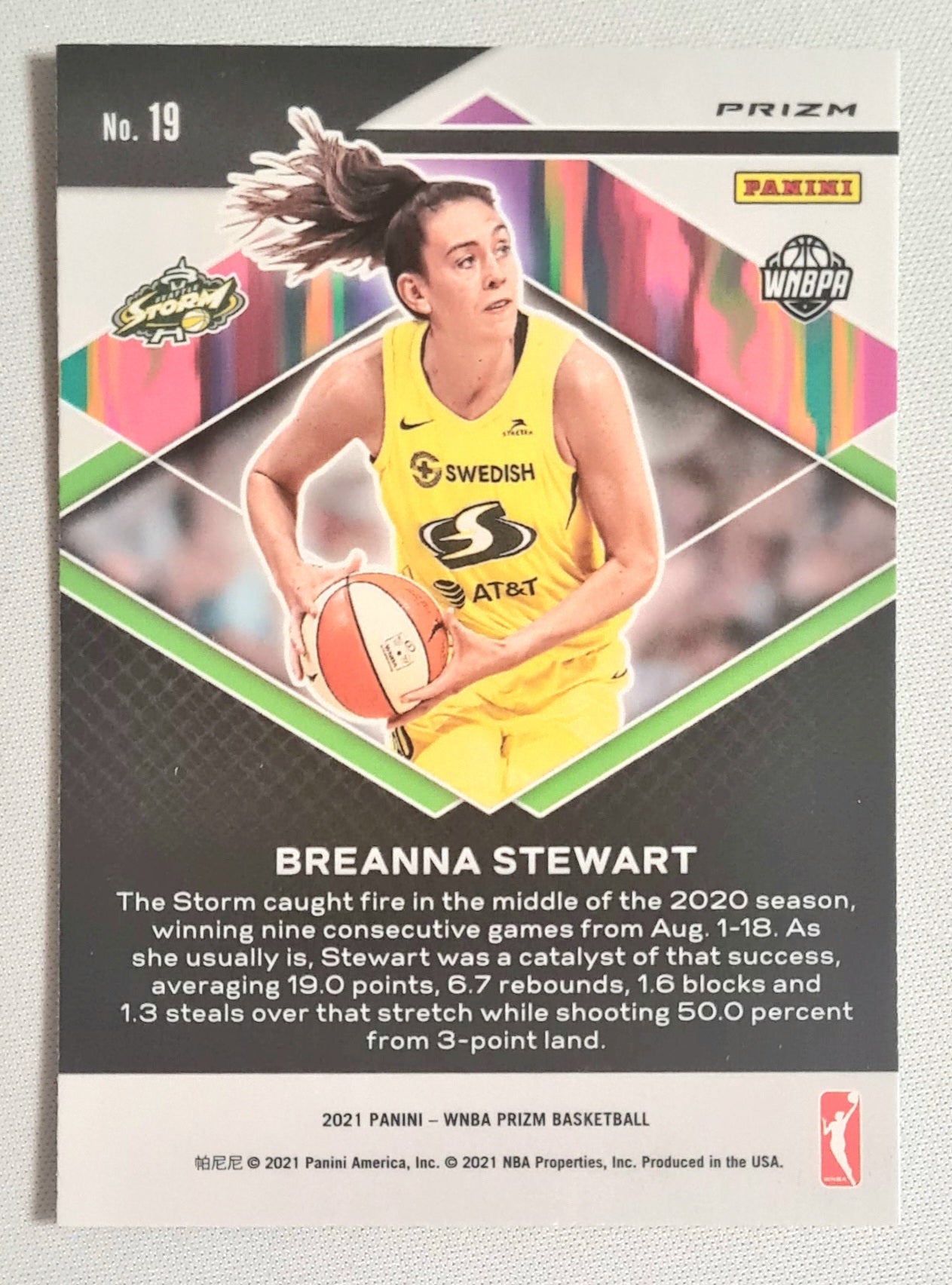 Breanna Stewart - 2021 Panini WNBA Prizm Basketball Fearless Seattle Storm #19